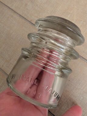 Vintage 1943 Glass Whitall Tatum Insulator #3